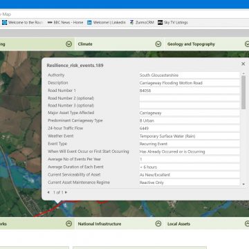 Recording a flooding event