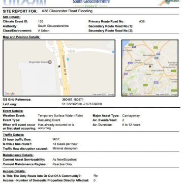 Flooding site report